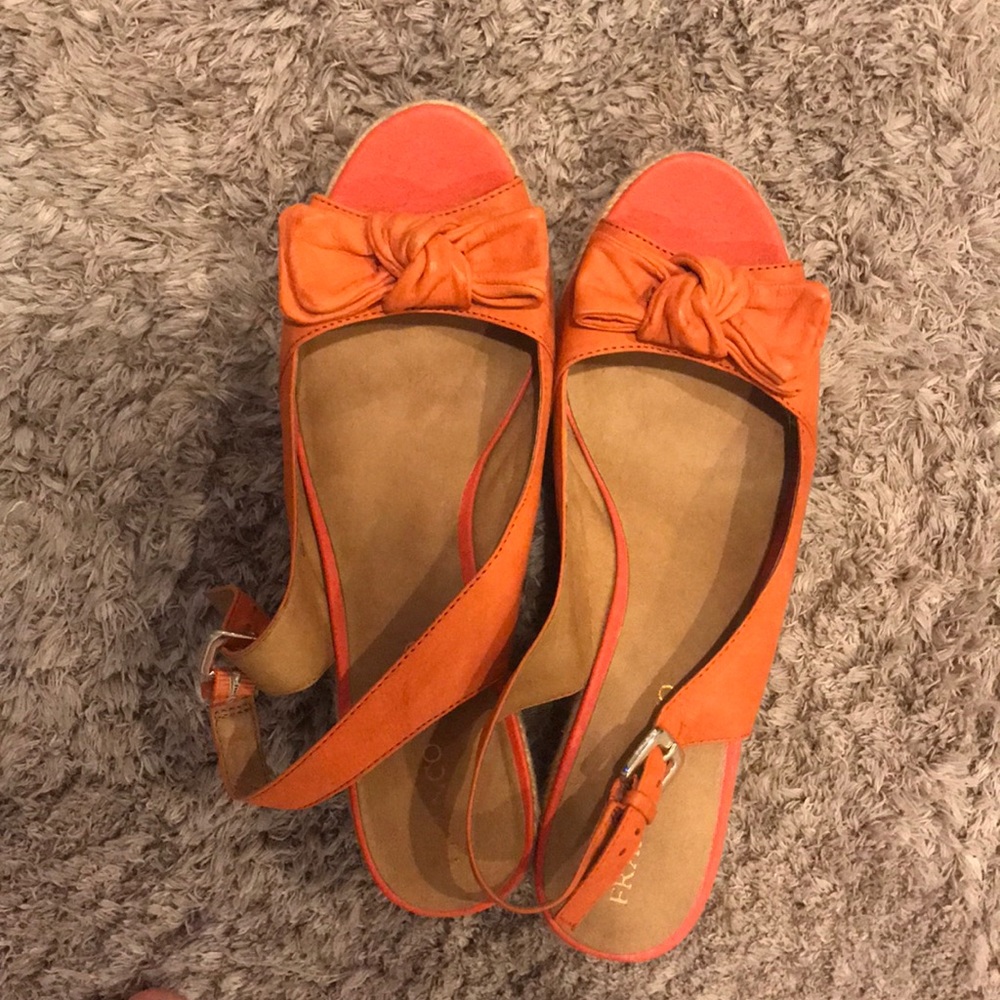 Orange Franco Sarto Wedges